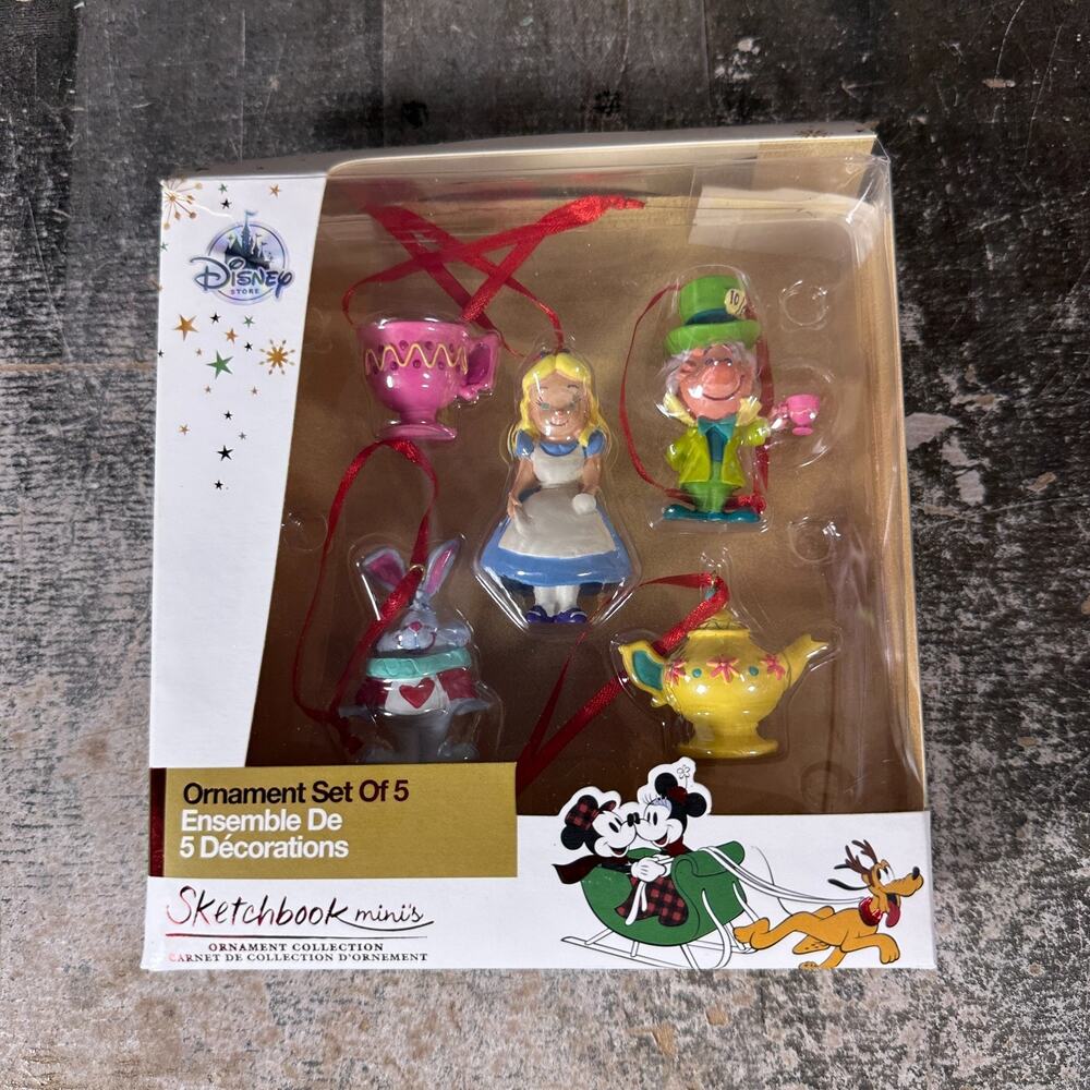 Disney Parks Winnie The Pooh Sketchbook Minis Set 5 Ornaments